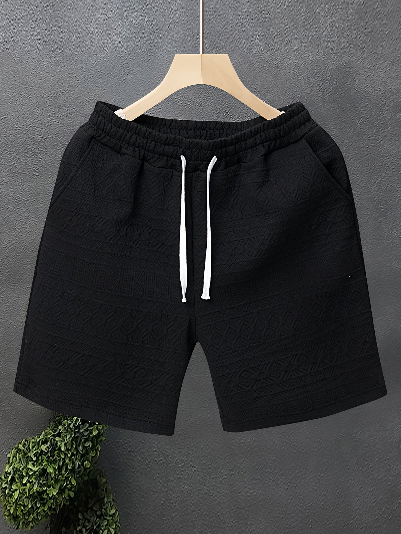 Herren Freizeitshorts mit Prägungsmuster – Moderner Look für Alltag und Sport