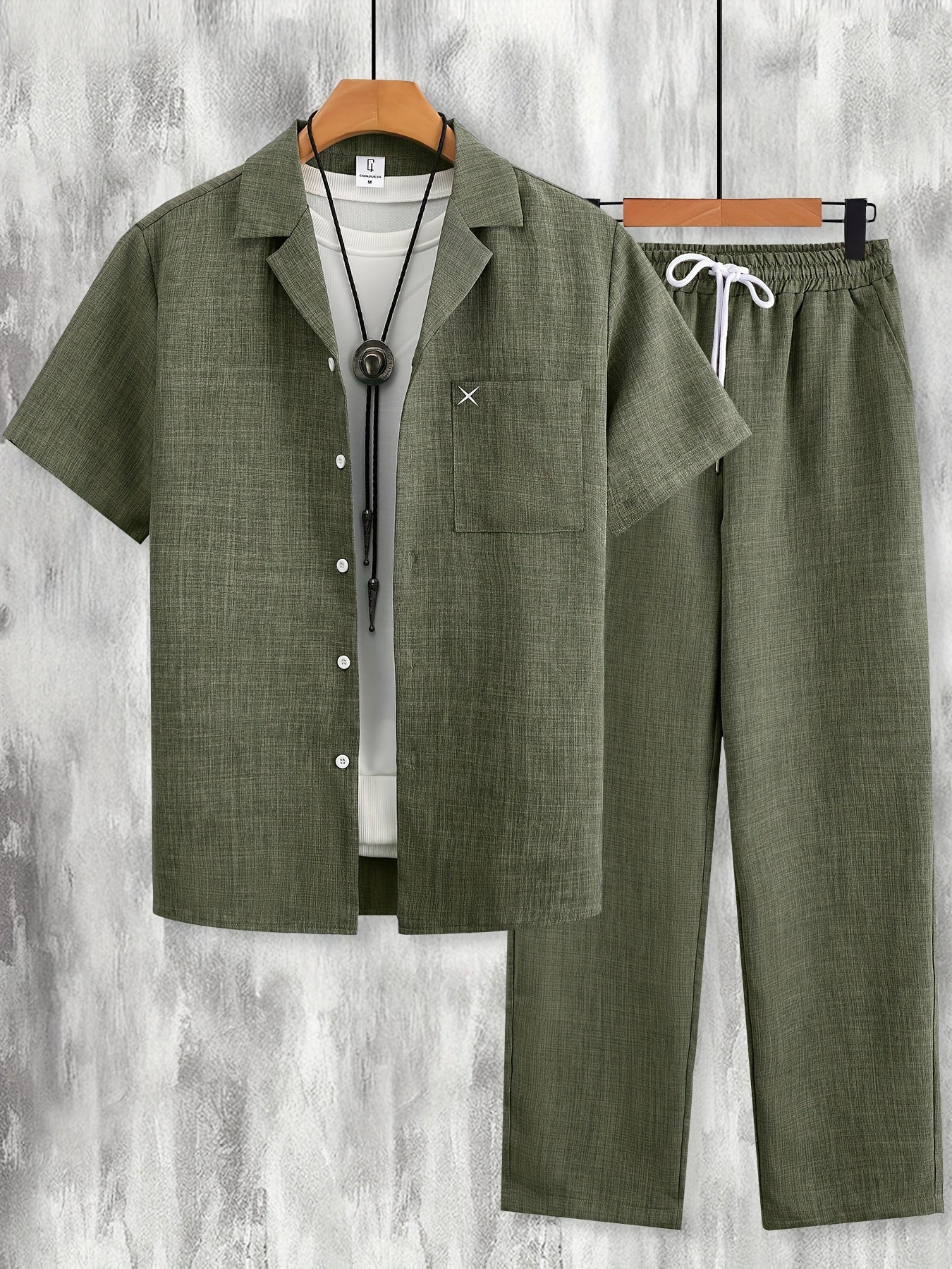 Herren Freizeit Set Kurzarm Hemd und Hose – Entspannter Sommer-Look für Alltag & Urlaub