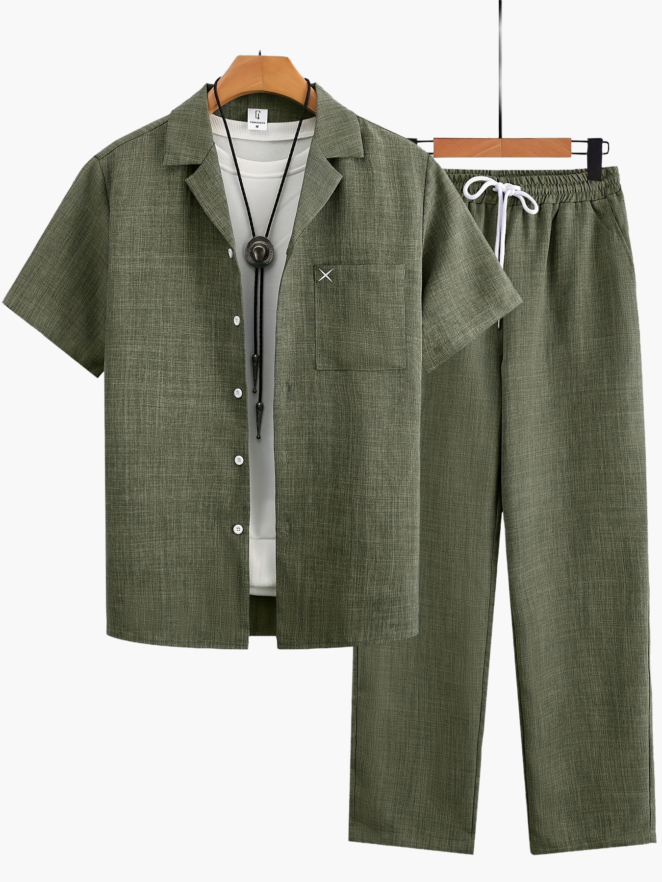 Herren Freizeit Set Kurzarm Hemd und Hose – Entspannter Sommer-Look für Alltag & Urlaub