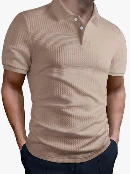 Herren Polohemd – Modernes Slim Fit Freizeitshirt mit Struktur für Alltag und Büro