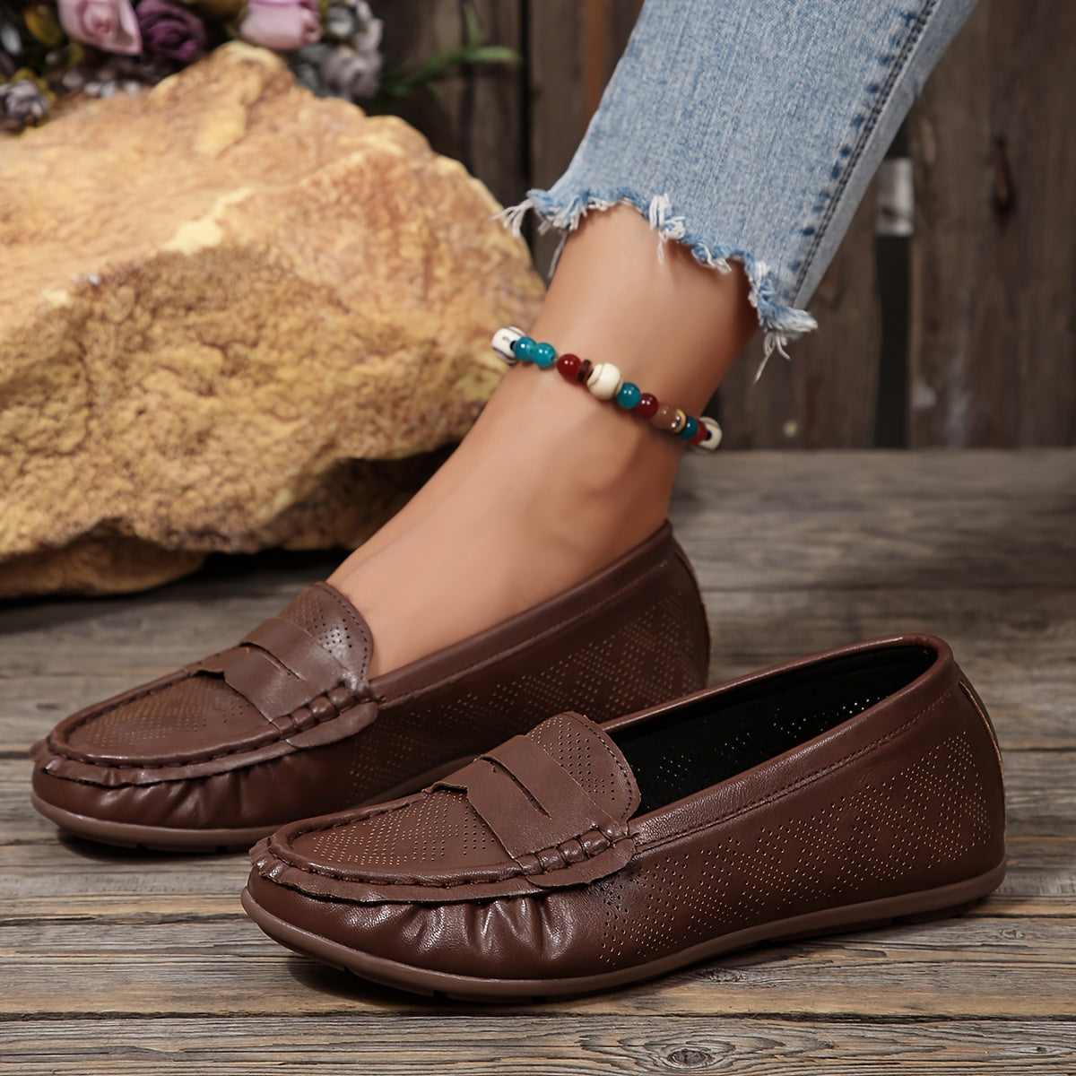 Damen Klassische Bequeme Loafer – Flexibilität & Stil für Alltag und Freizeit