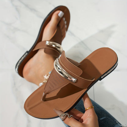 Damen Zehentrenner Sandalen Elegant für Strand und Freizeit
