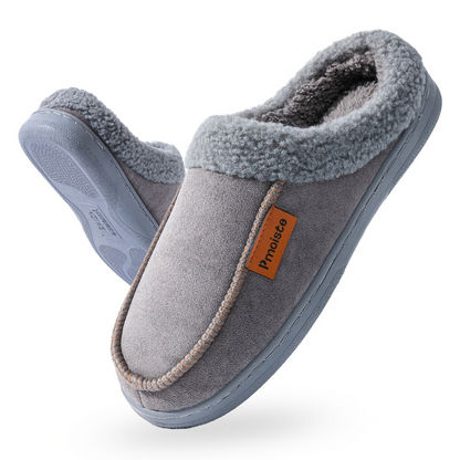 Unisex Winter Hausschuhe mit weichem Futter, rutschfester Sohle und Ziernaht