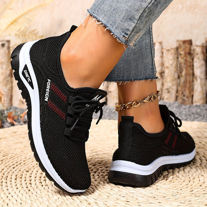 Damen Komfort Freizeit-Sneaker mit modernem Strickdesign und federleichter Sohle – Ideal für Alltag & Sport