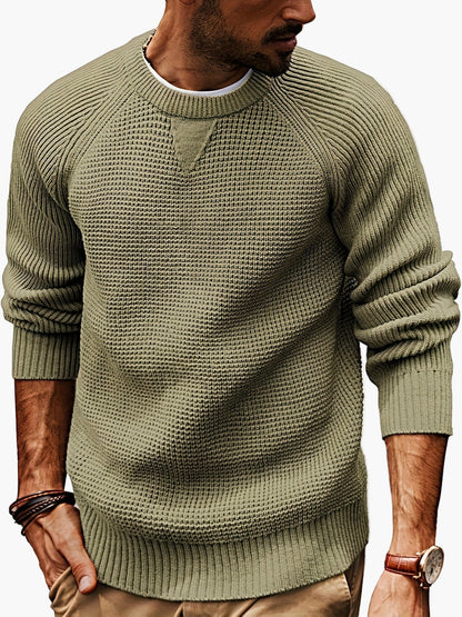 Herren Strickpullover Vintage Stil – Klassischer Rundhalsausschnitt, Perfekt für Alltag und Freizeit