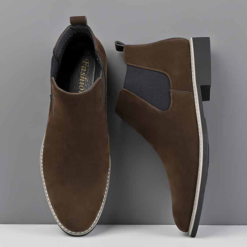 Herren Chelsea Boot Stiefel mit Elastikeinsatz Braun