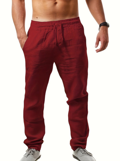 Herren Freizeithose mit Kordelzug – Leichte Sommerhose, Bequemer Schnitt, Perfekt für Alltag & Urlaub