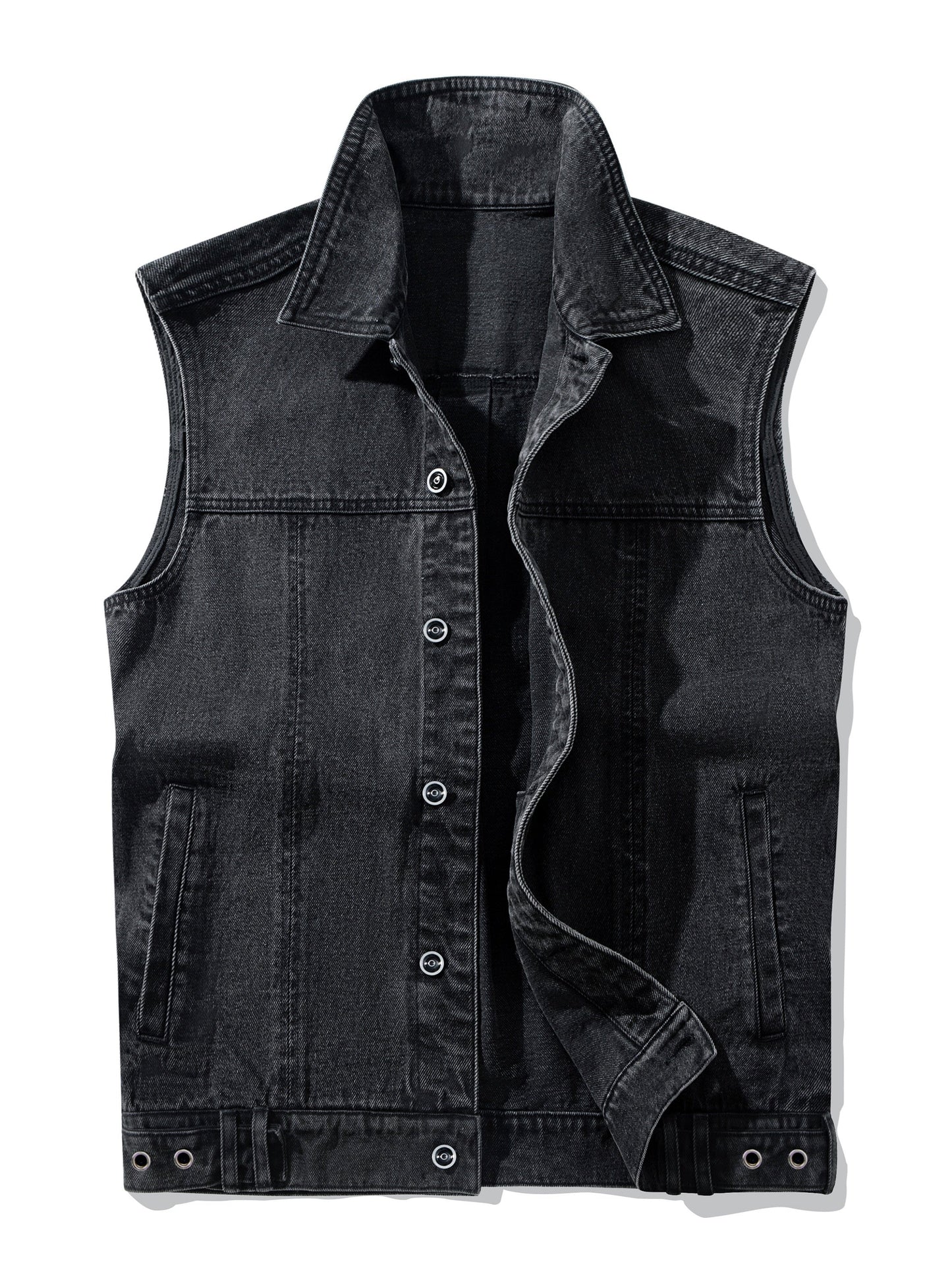 Herren Jeansweste im lässigen Streetwear-Stil – Ideal für Alltag und Freizeit