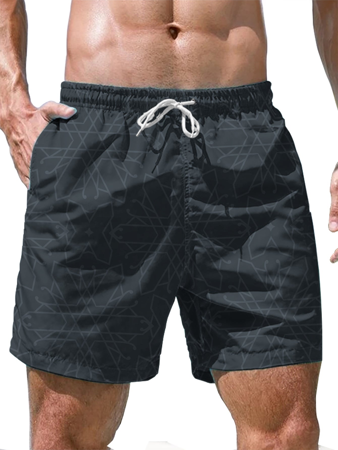 Herren Badeshorts mit Kordelzug – Sportliche Badehose für Strand und Freizeit