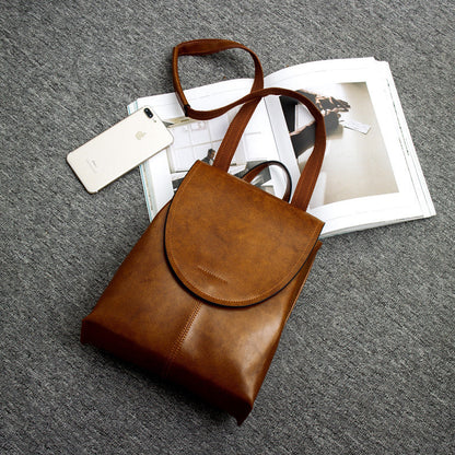 Damen Minimalistischer Rucksack-Shopper mit Überschlag – Vielseitige City-Bag für Alltag & Reisen