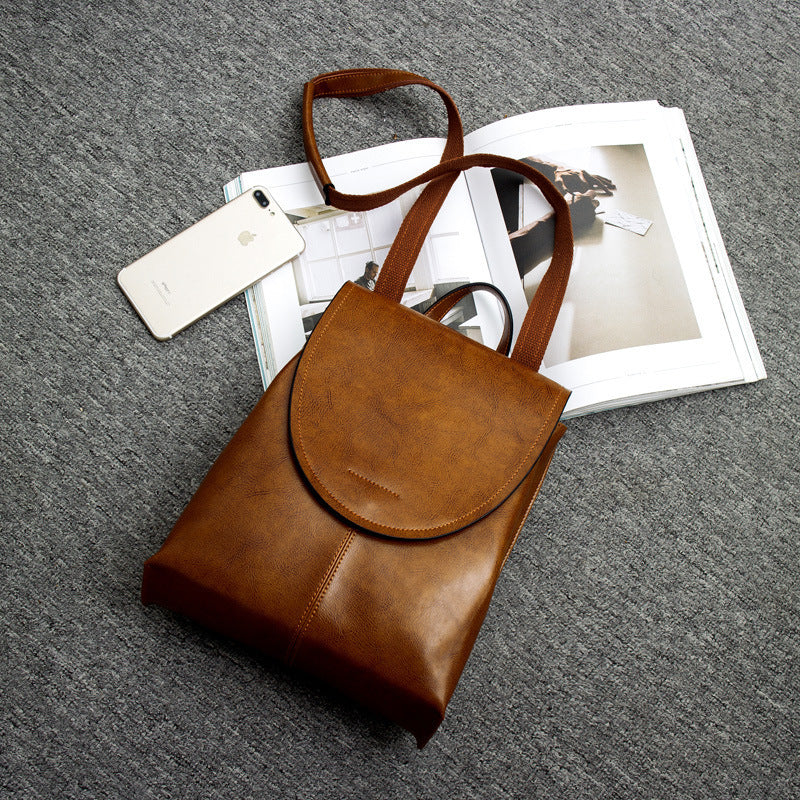 Damen Minimalistischer Rucksack-Shopper mit Überschlag – Vielseitige City-Bag für Alltag & Reisen