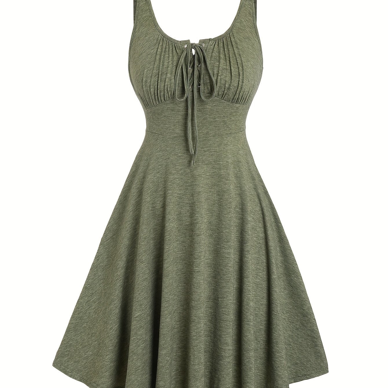 Damen Skaterkleid mit Schnürung – Freizeitkleid für Alltag und Urlaub