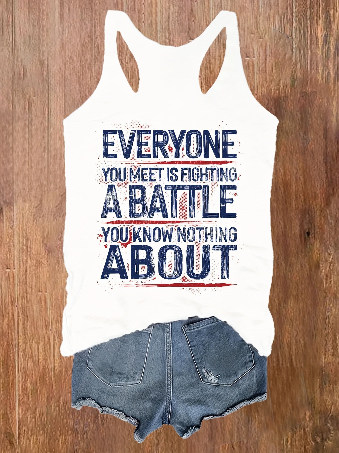 Damen Tanktop Set mit inspirierendem Spruch – Motivierende Freizeit- und Sportmode