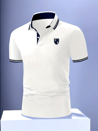 Herren Poloshirt mit Stickerei – Klassischer Casual Style für Alltag und Freizeit