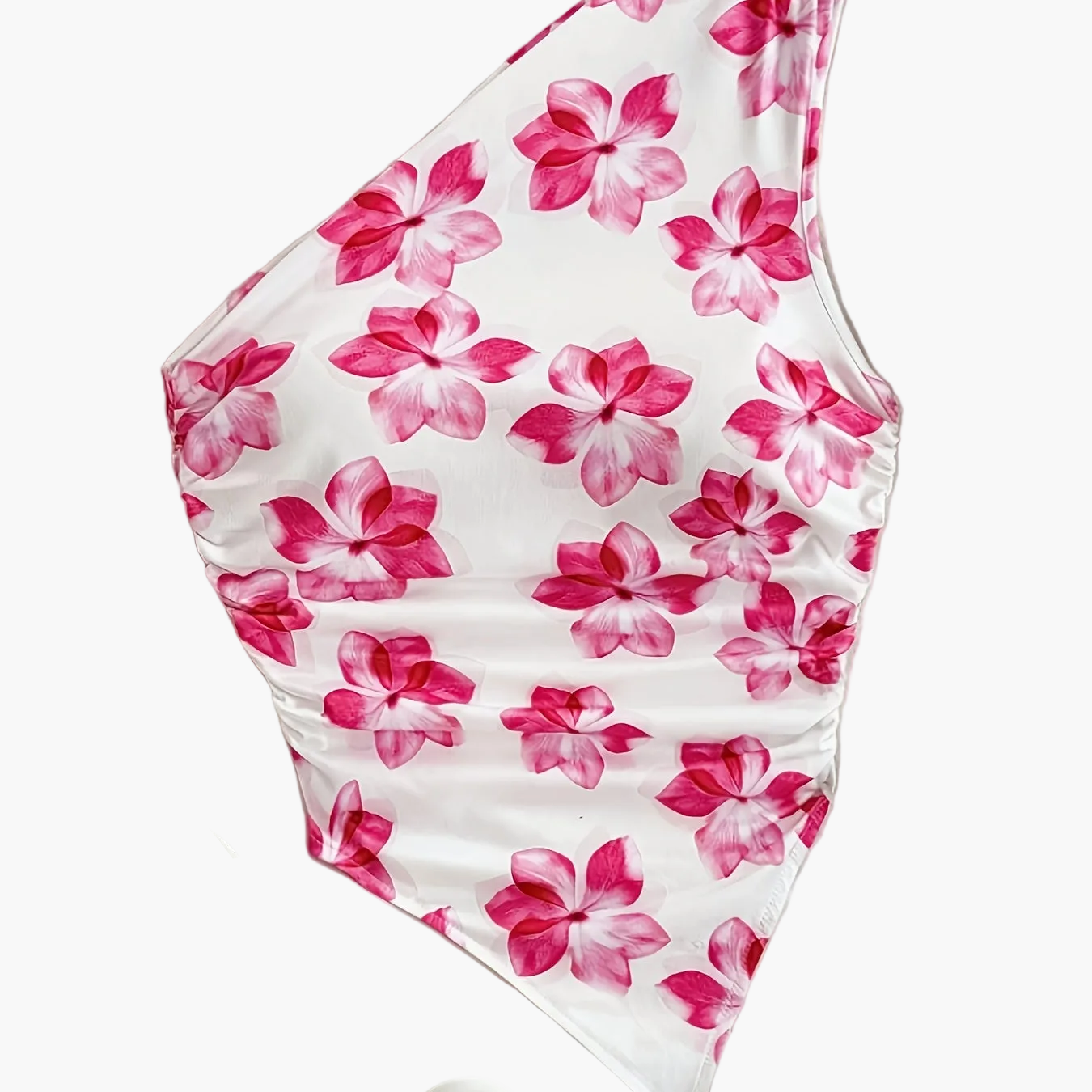 Damen Ein-Schulter-Body mit Blumenmuster – Eleganter Sommer-Body für Freizeit und Urlaub