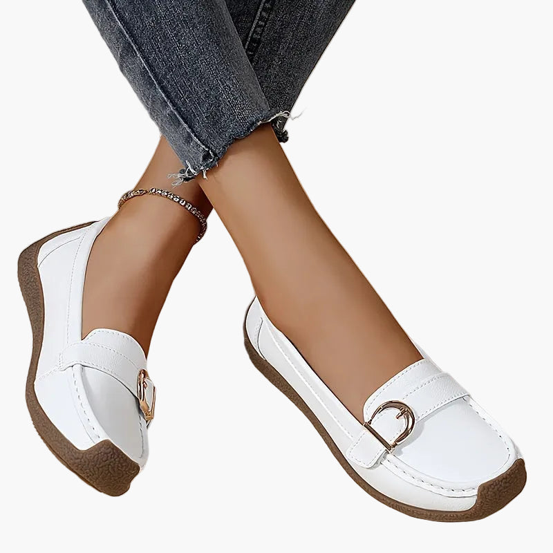 Damen Mokassins Slip-On Bequeme Loafers für Alltag und Freizeit