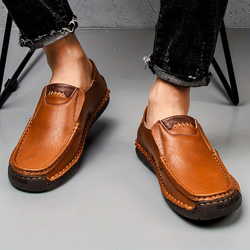 Herren Mokassin-Slipper Vintage Stil – Bequeme Freizeitschuhe für Alltag & Büro