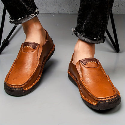 Herren Mokassin-Slipper Vintage Stil – Bequeme Freizeitschuhe für Alltag & Büro