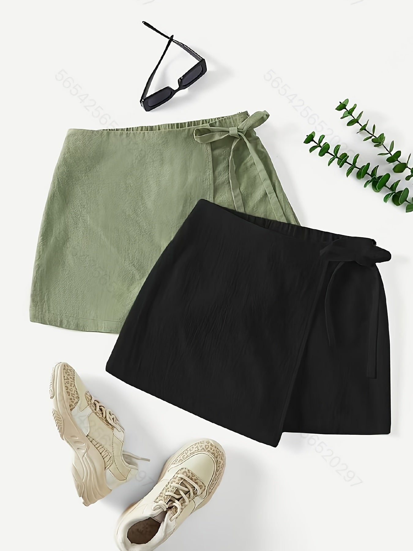 Damen Wickelrock mit Schleife – Modischer City-Look für Alltag und Freizeit