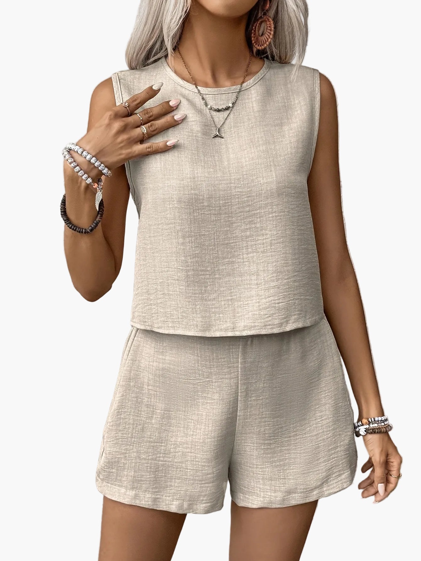 Damen Eleganter Sommer Jumpsuit ärmellos – Perfekt für Freizeit & Urlaub