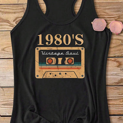 Damen Tanktop 1980er Vintage Soul Retro Musik Grafik