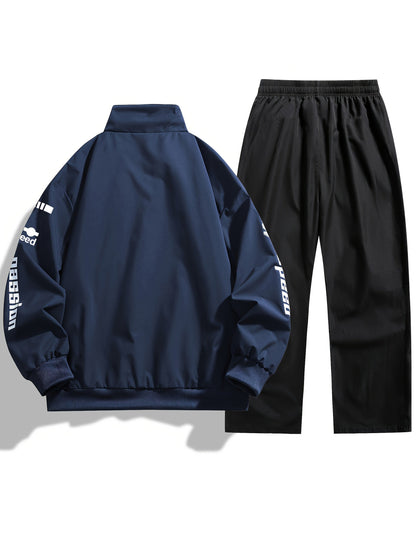 Sportlicher Trainingsanzug Herren Jacke Hose Set Racing-Design