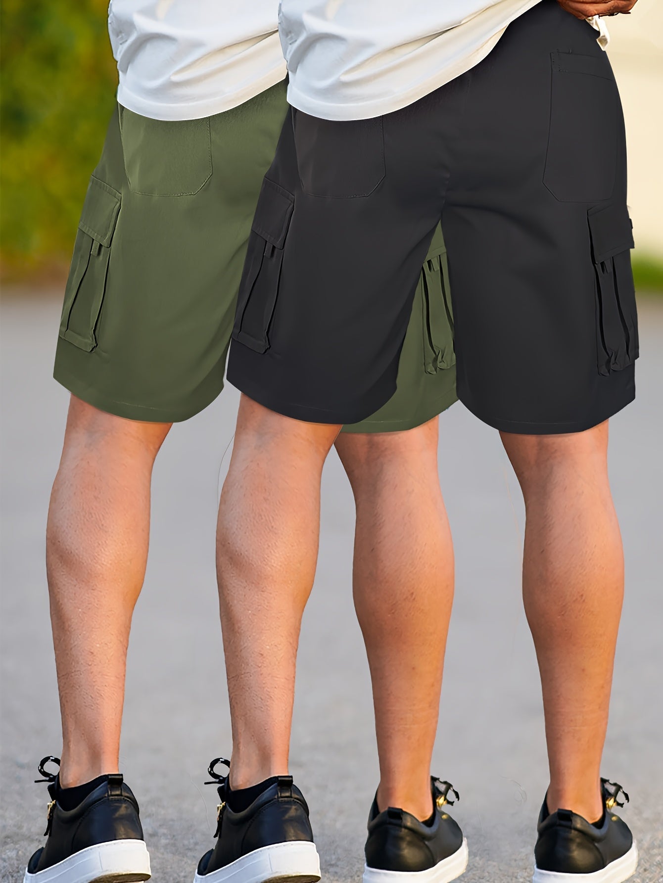 Herren 2er-Pack Cargo Shorts – Lässige Outdoor-Bermuda mit Taschen für Freizeit & Sport