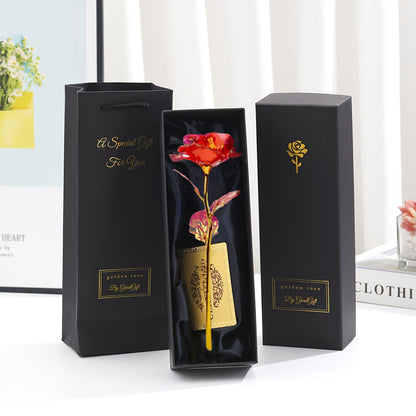 Muttertag Geschenk Deko-Rose im Luxus-Geschenkset für Damen – Ewige Kunstrose als stilvolles Präsent