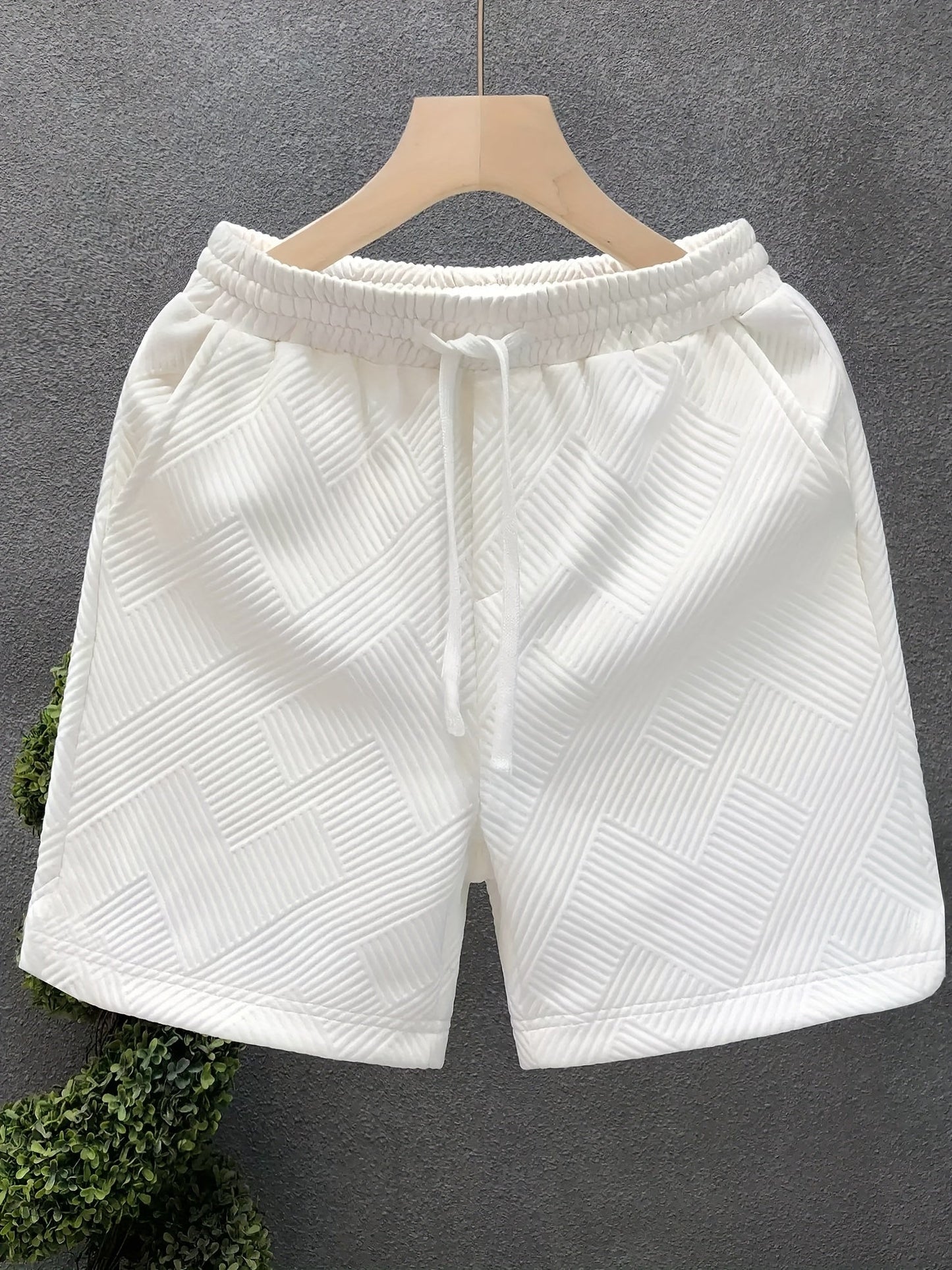Herren Freizeitshorts mit Prägungsmuster – Moderner Look für Alltag und Sport