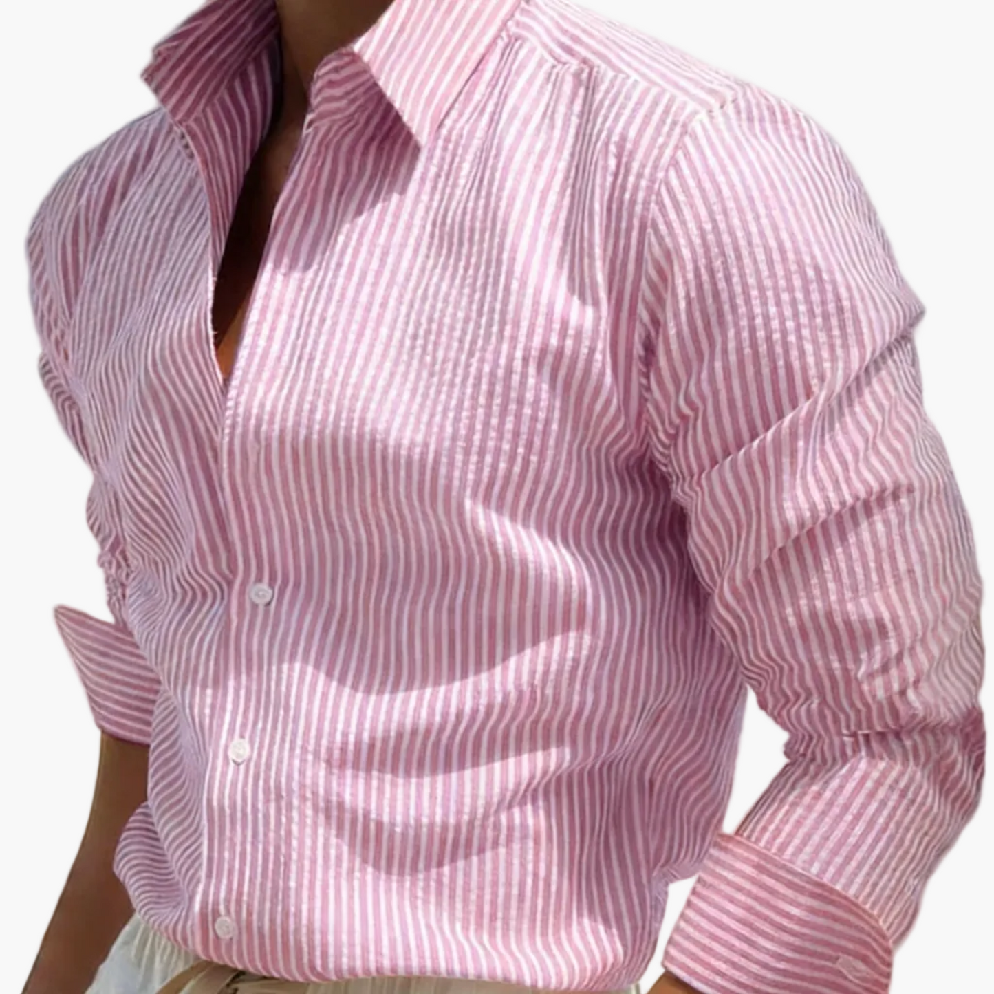 Herren Freizeithemd mit Streifenmuster – Eleganter Business- und Urlaubsstil