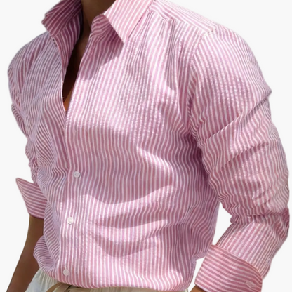 Herren Freizeithemd mit Streifenmuster – Eleganter Business- und Urlaubsstil