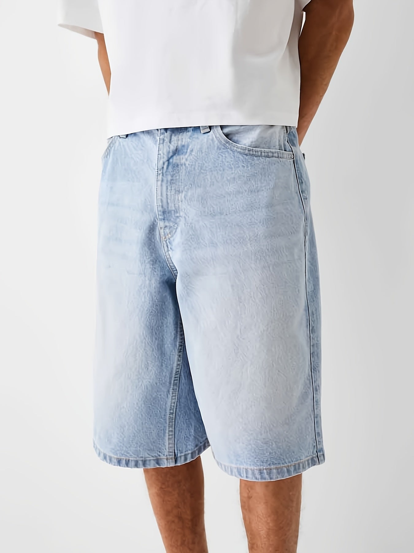 Herren Loose Fit Jeans-Bermuda Shorts – Lässiger Streetwear-Style für Alltag & Freizeit