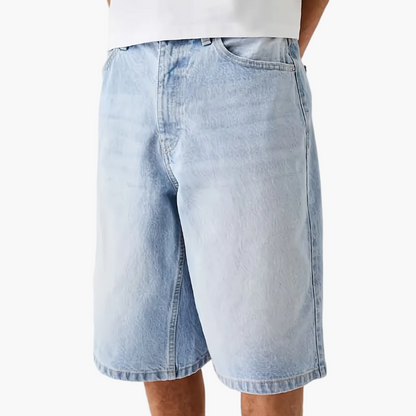 Herren Loose Fit Jeans-Bermuda Shorts – Lässiger Streetwear-Style für Alltag & Freizeit
