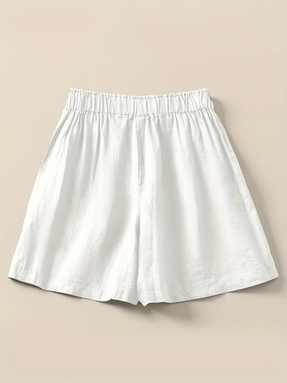Damen Weite Freizeithose Shorts – Elegante High-Waist Culottes für Alltag und Büro