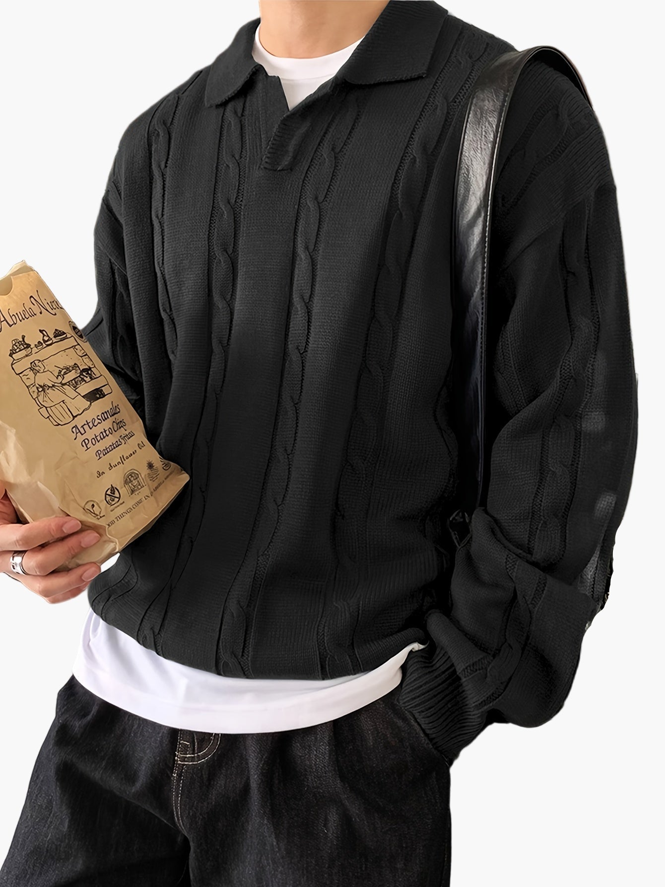 Herren Strickpullover Polo-Style – Lässiges Oberteil für Alltag und Freizeit