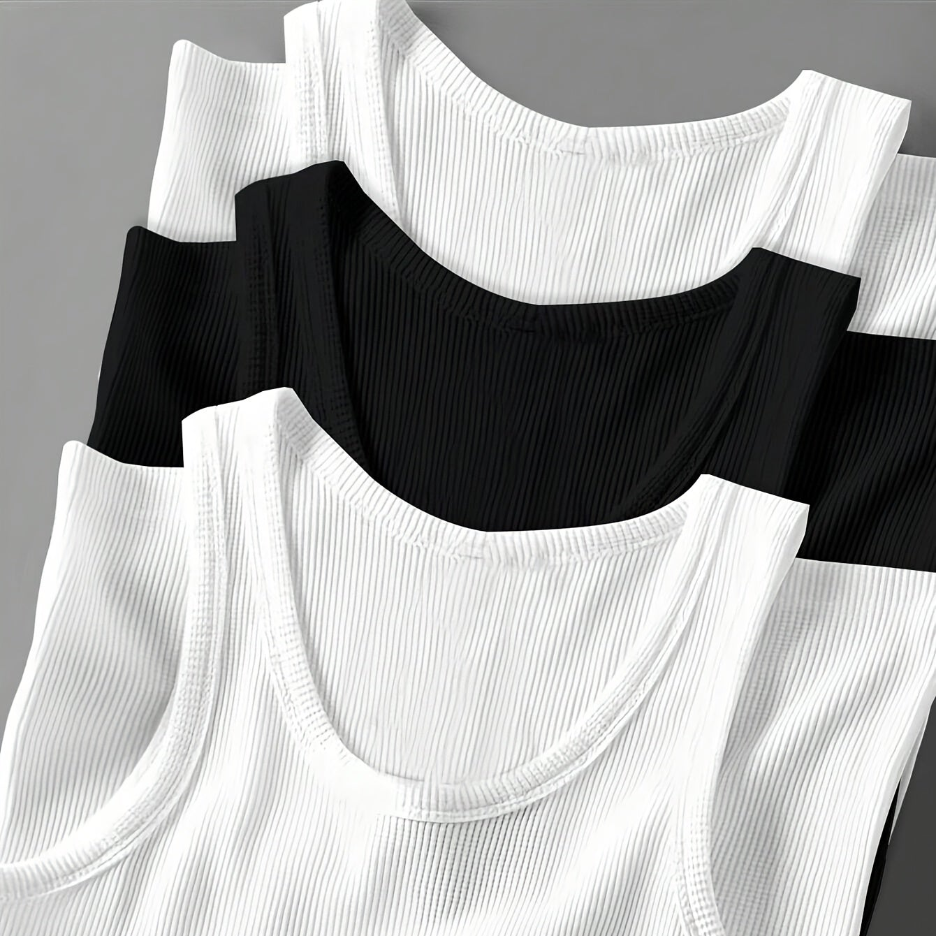 Herren Sportliches Ripp-Tanktop Set – Klassischer Schnitt, Modernes Design, Für Fitness & Freizeit