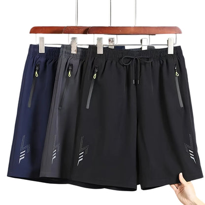 Herren Sportliche Laufshorts mit Reißverschlusstaschen – Bequeme Fitness- und Freizeithose