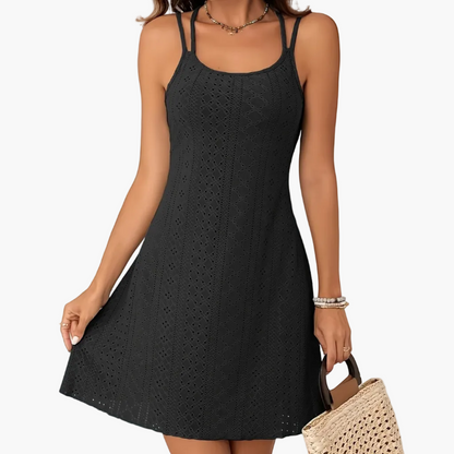 Damen Sommer A-Linienkleid mit Doppelträgern – Elegantes Freizeitkleid für Alltag & Urlaub