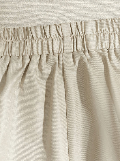 Damen Kurzarm Blusen-Set mit Shorts, bestickt, V-Ausschnitt, Freizeit Zweiteiler