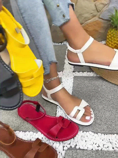 Damen Sommer-Sandalen mit Riemen – Bequeme Freizeitschuhe für Alltag und Urlaub