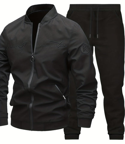 Herren Freizeit-Trainingsanzug im modernen Streetstyle – Jacke & Hose Set, ideal für Alltag und Freizeit