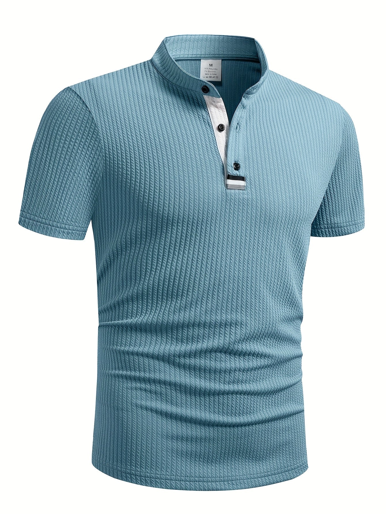 Herren Poloshirt mit Stehkragen und Knopfleiste – Modernes Freizeit- und Business-Oberteil