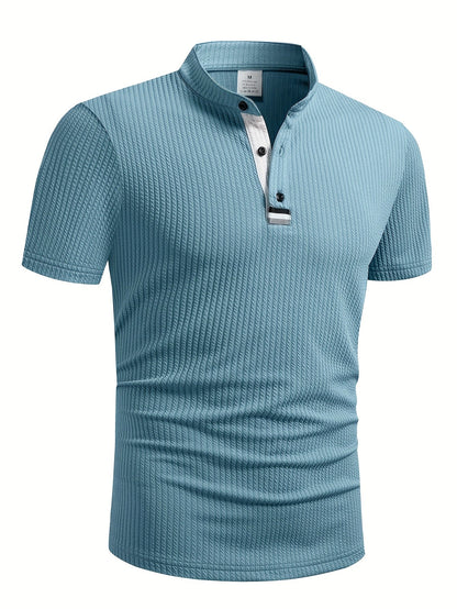 Herren Poloshirt mit Stehkragen und Knopfleiste – Modernes Freizeit- und Business-Oberteil