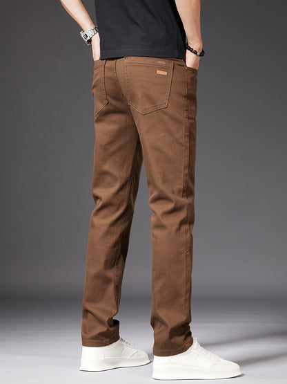 Herren Gerade Schnitt Freizeithose – Elegante Alltagshose für Business & Casual