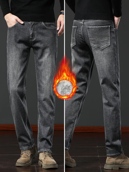 Jeans Herren gefüttert Winterhose aus Denim mit Teddyfutter