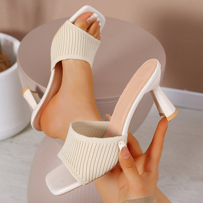 Damen High Heel Mules mit Absatz und modernem Design – Elegante Slip-Ons für Alltag & Anlass