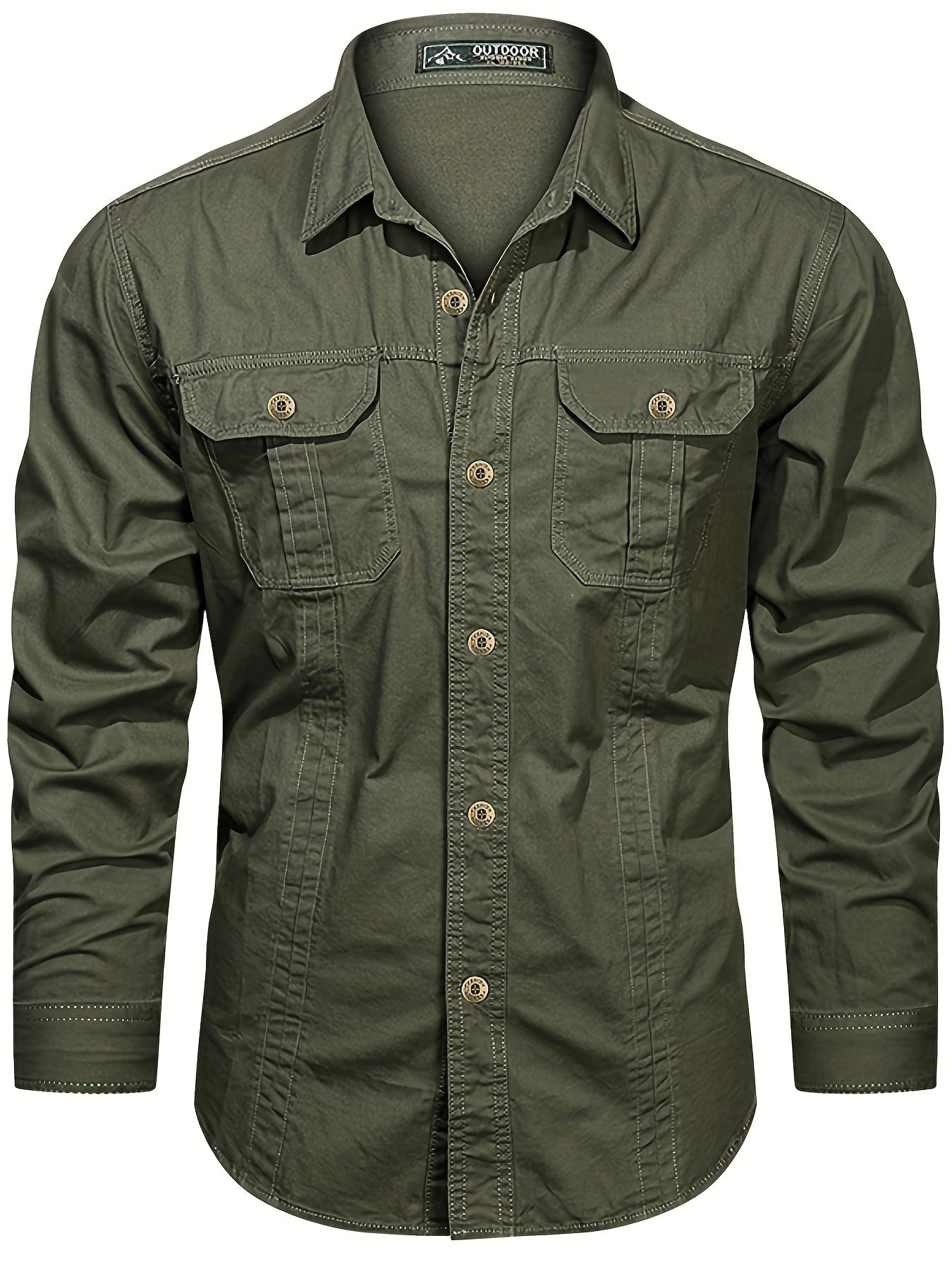 Herren Outdoor-Freizeithemd Langarm – Casual Style mit Brusttaschen, ideal für Abenteuer und Alltag