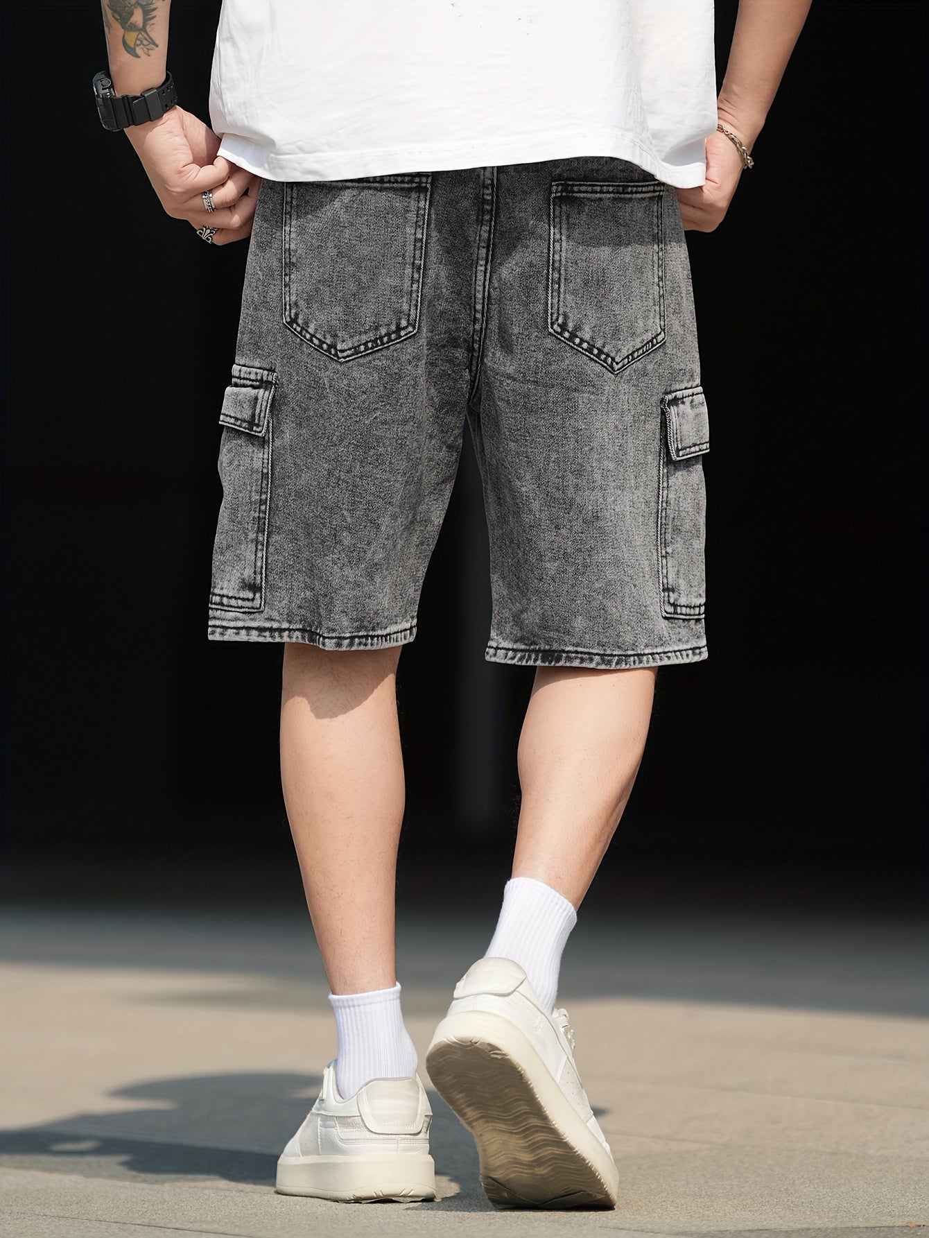Herren Cargo Shorts im Vintage-Look – Lässige Denim-Shorts mit Taschen für Alltag und Freizeit