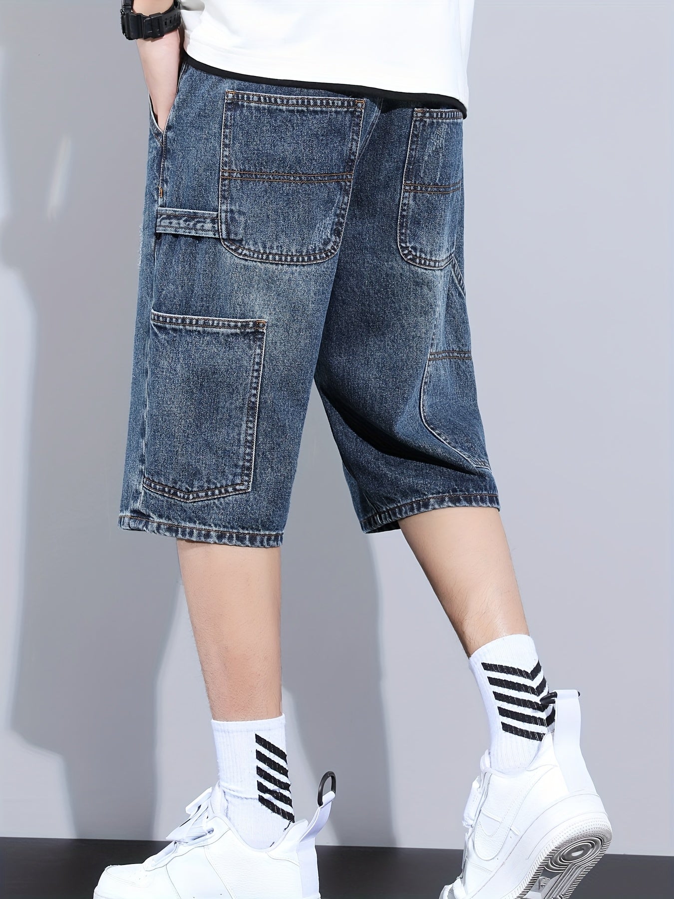 Herren Casual Jeans Shorts Regular Fit – Bequeme Freizeitshorts mit großen Taschen
