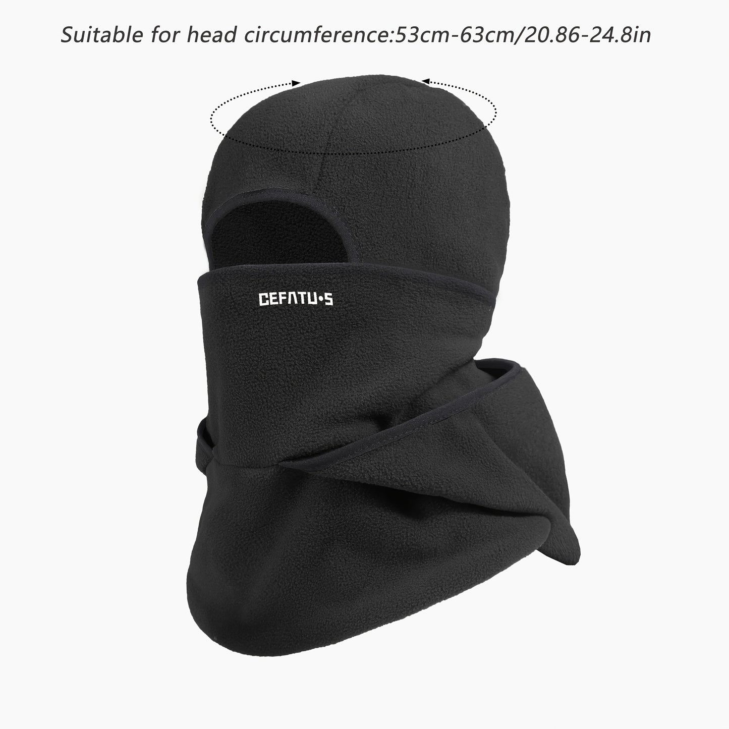 Sturmhaube Kapuzen-Balaclava aus Fleece Winddicht Warm für Wintersport